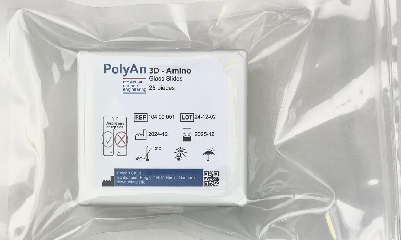 104-00-001 PolyAn 3D-Amino Glass Slide (25 slides/box)