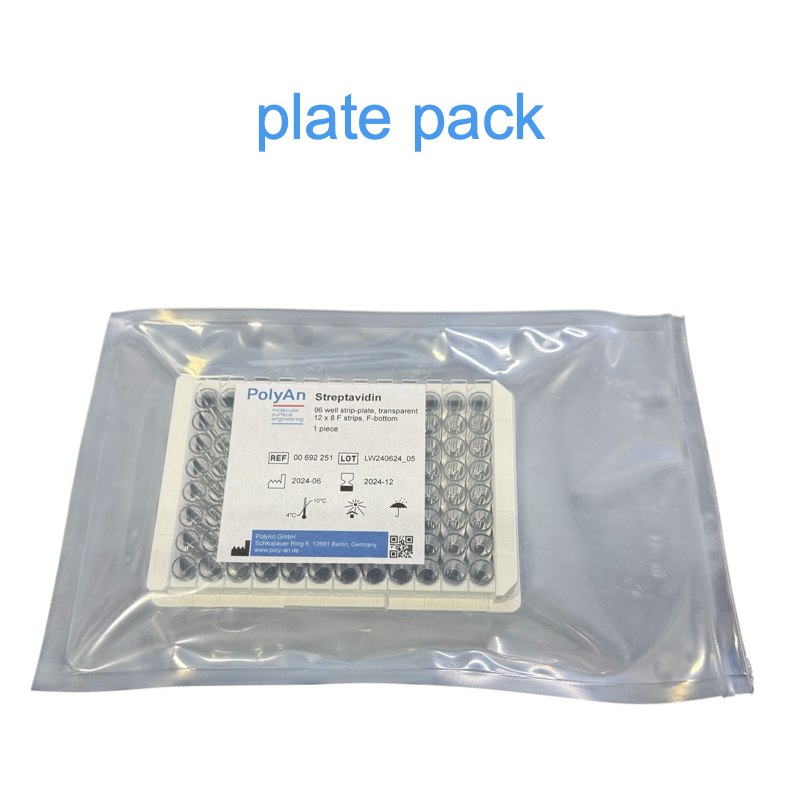 PolyAn 3D-NHS 96 well 12x8 strip plate - transparent - flat bottom